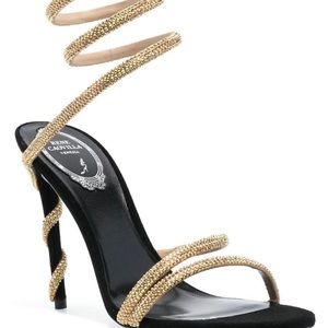 Rene Caovilla Margot Embellished Suede Sandals Size 35 US 5 New In Box